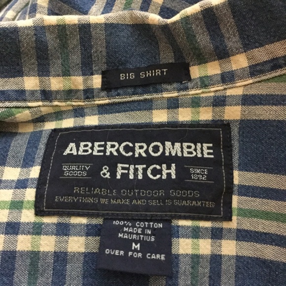 Abercrombie & Fitch blue/yellow checked shirt - Picture 3 of 3